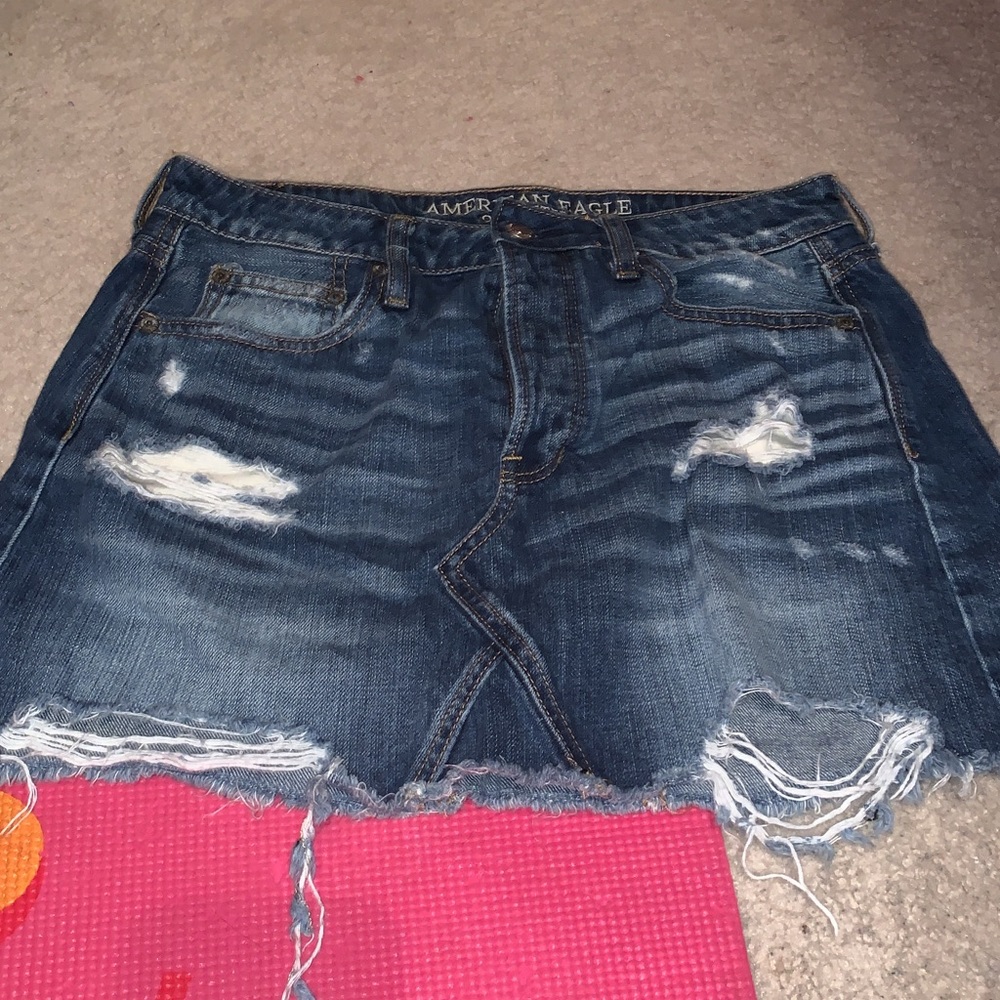 american eagle jean skirt